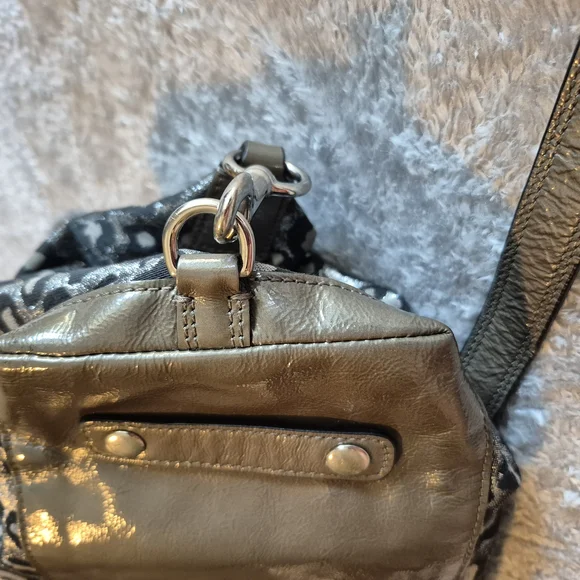 Coach Leopard Print Handbag - Black and Gray - Picture 4 of 9